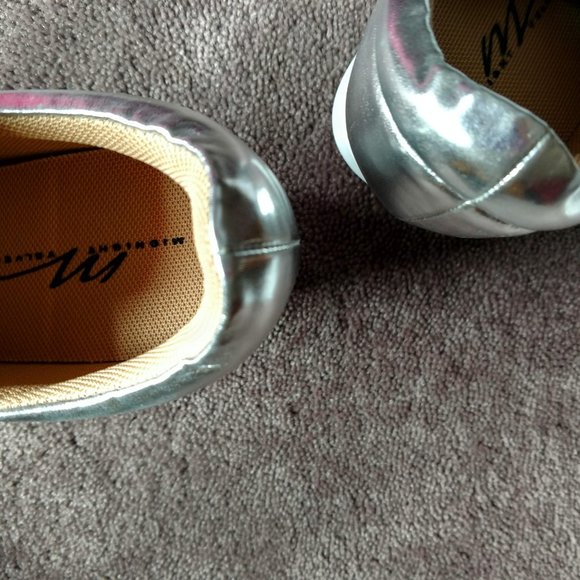 Midnight Velvet Quilted Slip On High Top Silver 8 - Picture 4 of 4